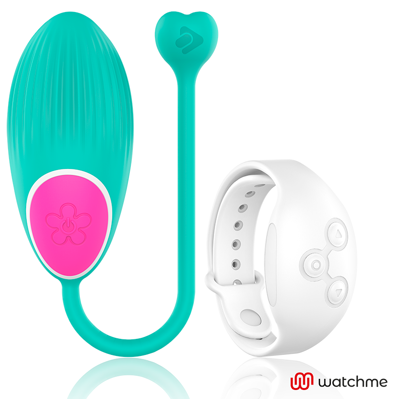 WearWatch Watchme œuf vibrant aigue-marine avec télécommande montre blanche