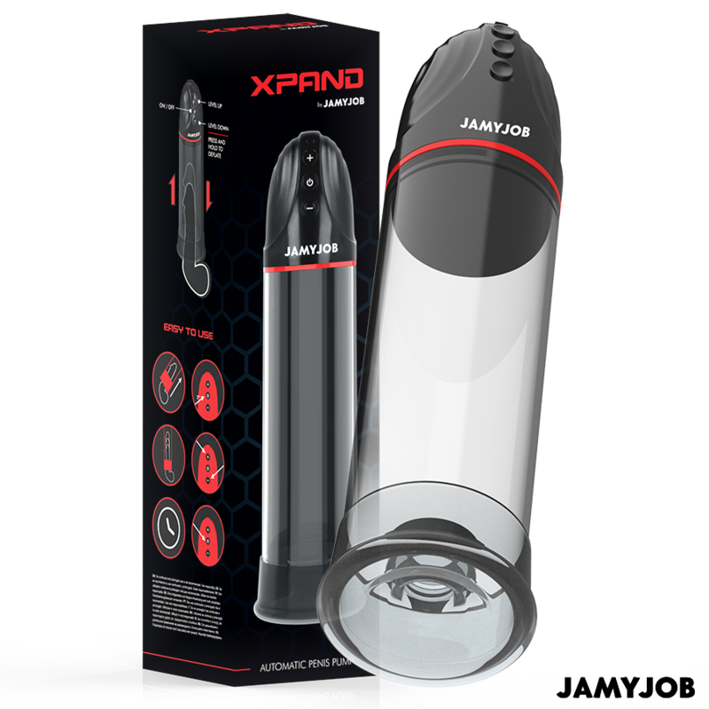 Pompe pénienne automatique Xpand Jamyjob 3 niveaux avec coffret